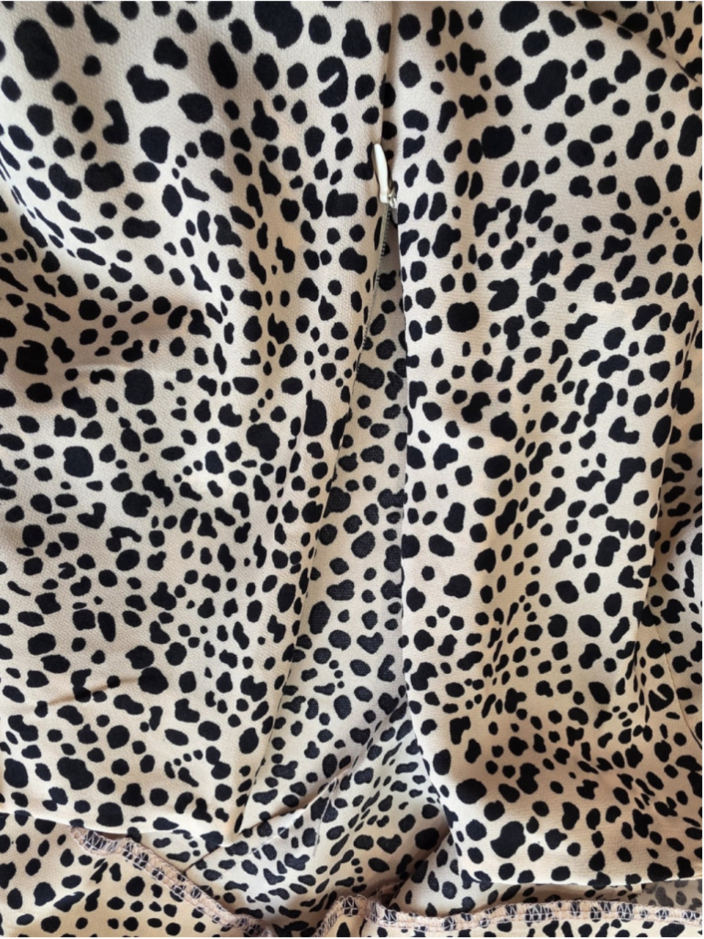 Nasty Gal NWT Polka Dot Midi Skirt Women’s US 8 Beige Black Bias Cut Slip Skirt - Picture 6 of 10